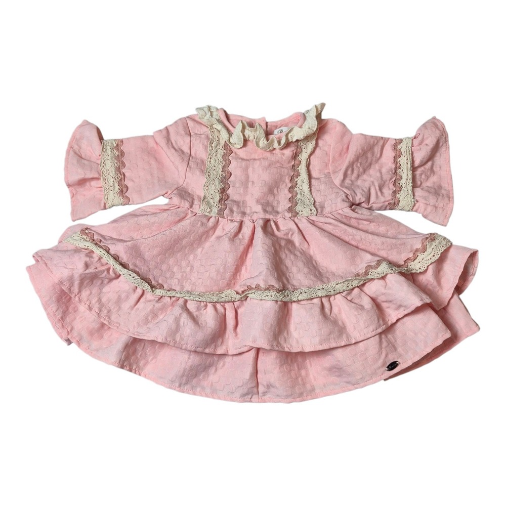 Pettigirl Toddler Dress Pink Ruffle Crochet Party Pageant Fancy Girl's 2